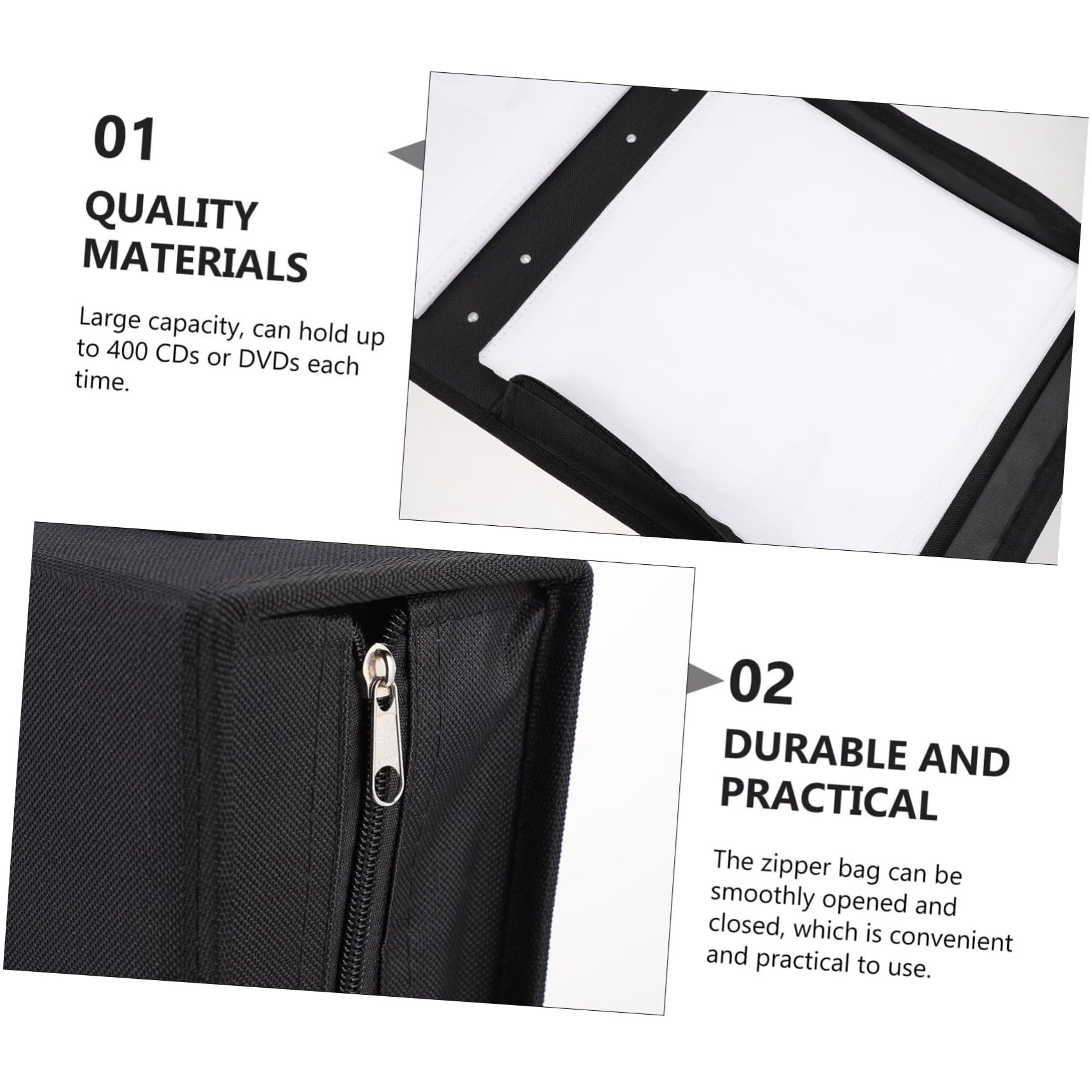 BESTYASH Custodia per Dvd e CD Porta Dvd e CD Borsa Organizer Resistente e Pratica per Cinema o Auto