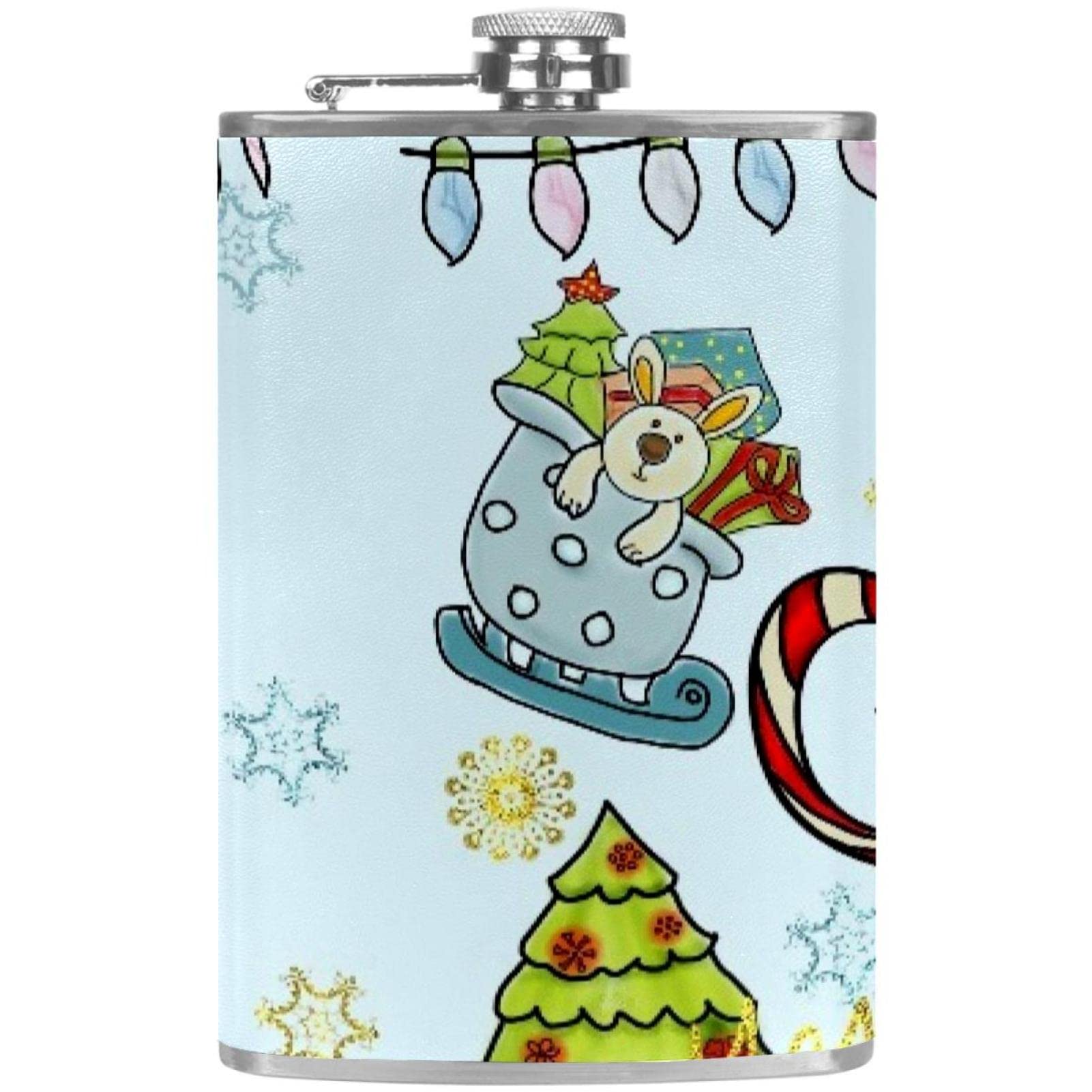 Flasque pour liqueur avec entonnoir, cadeau bonhomme de neige