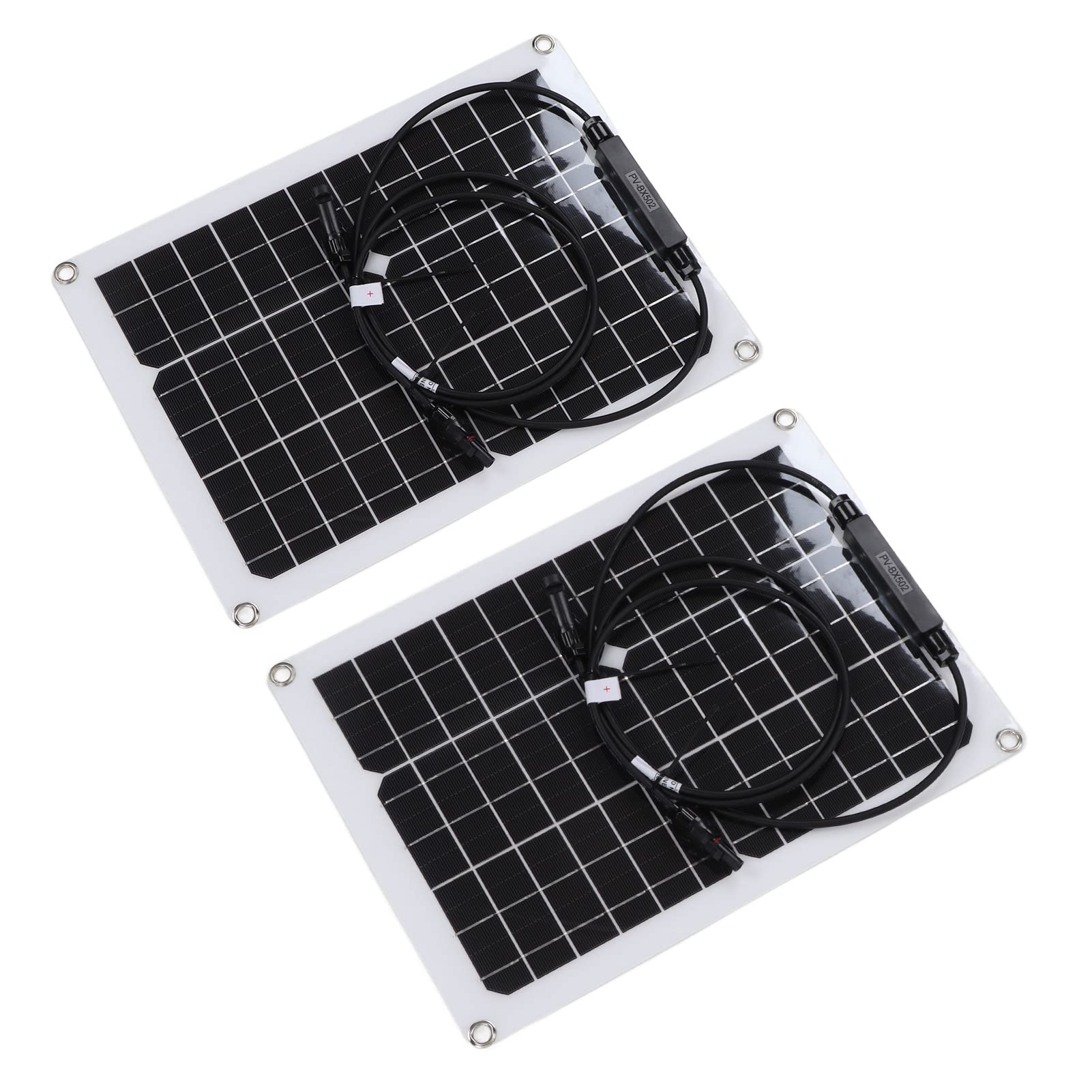 Panel Solar Monocristalino Flexible de 30 W con Controlador de 50 A para Suministro de Energía de Batería de 12 V, Ideal para Vehículos Recreativos y Acampadas