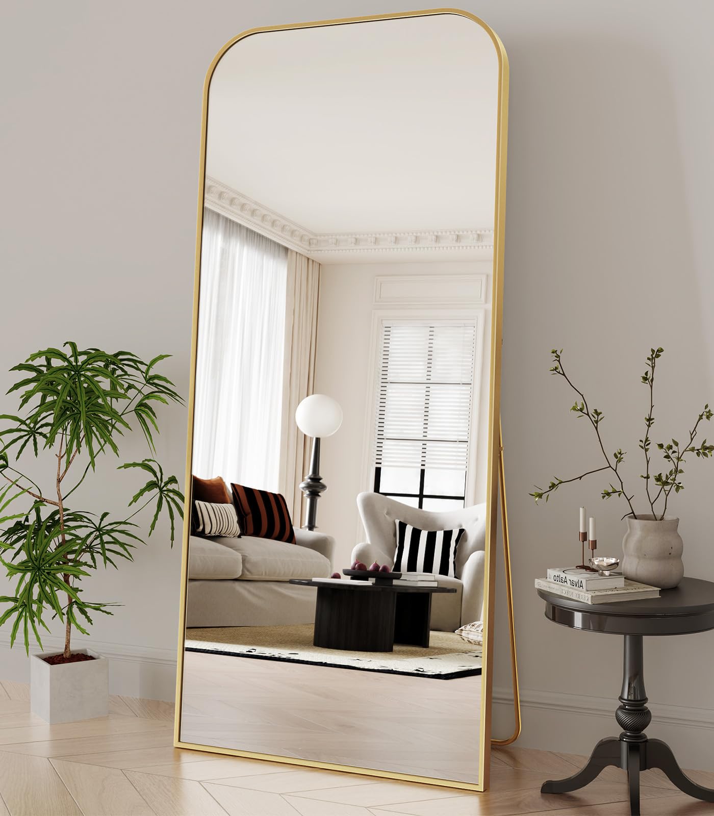 Koonmi Full Length Mirror, 65"x24" Mirror Full Length with Stand
