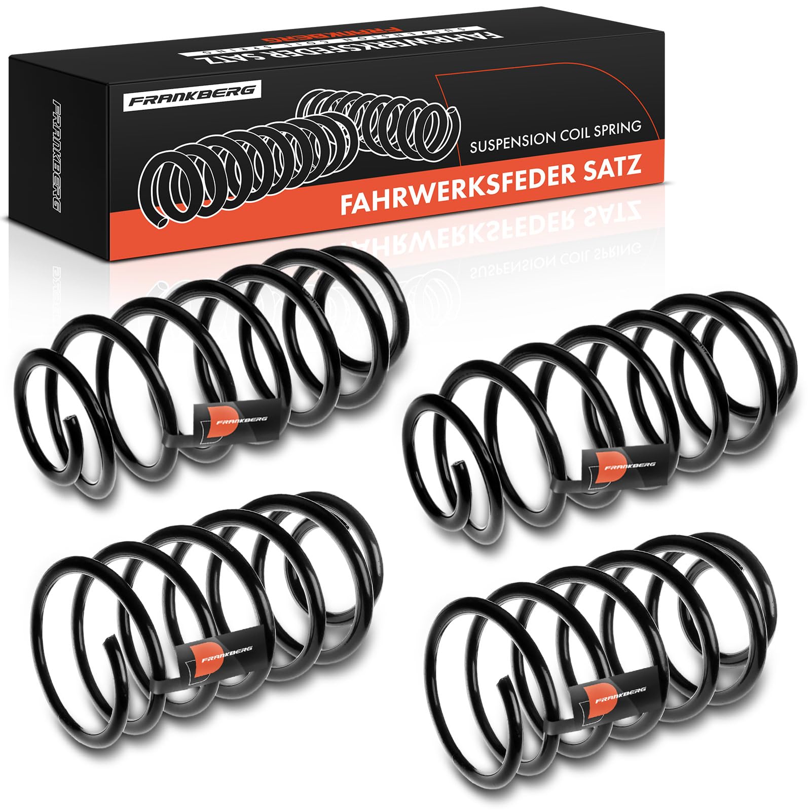Frankberg 4 muelles de suspensión delanteros y traseros 1J0511115AJ | Compatible con: Golf IV 1J1, A3 8L1