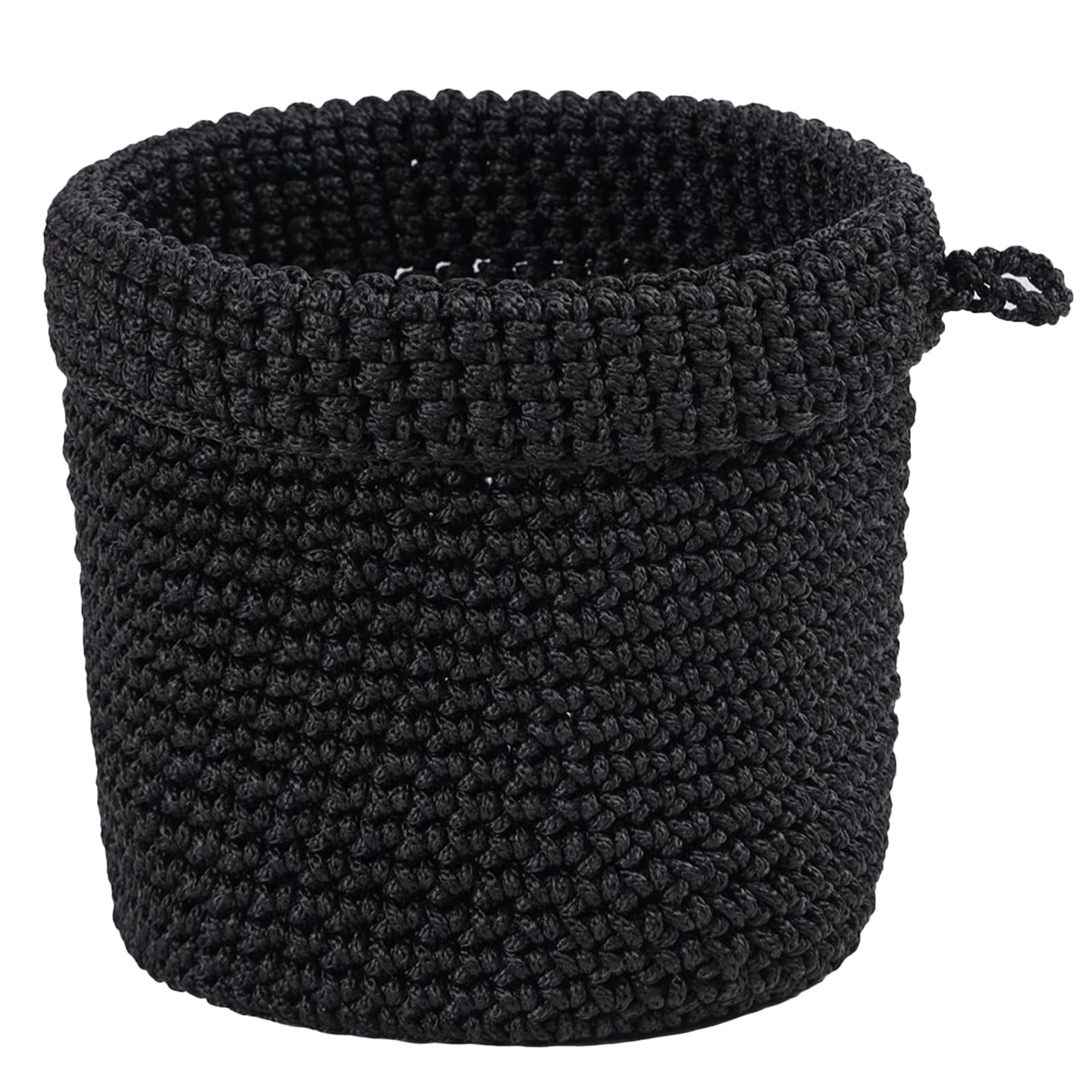 1pcs Korb für Gästehandtücher,Häkelkorb,Korb für Aufbewahrung,Aufbewahrungskorb,Organizer Boxen,Ordnungsboxen Küche,Regalkörbe,für Handtücher,Kosmetik,Schlüsseln,Ohrringe,13 * 14 cm-Schwarz Küche, Haushalt & Wohnen