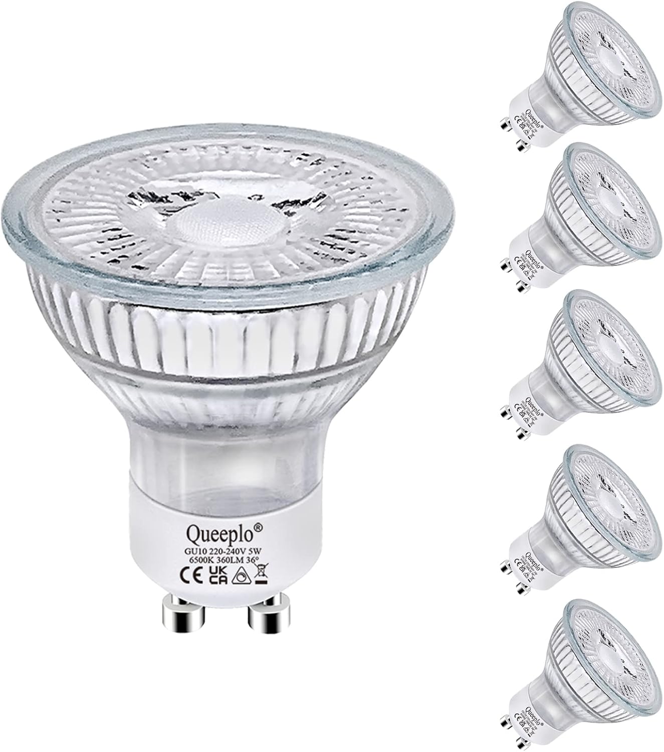 Gu10 Led Bulbs Cool White 6500K,Energy Saving 5W Led Spotlight Bulbs
