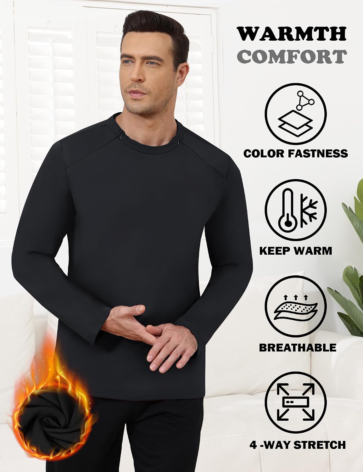 Fleece Lined Unisex Chemo Shirts for Port Access Long Sleeve Shoulder Surgery Zippers Off Shirt Thermal Dialysis Shirt