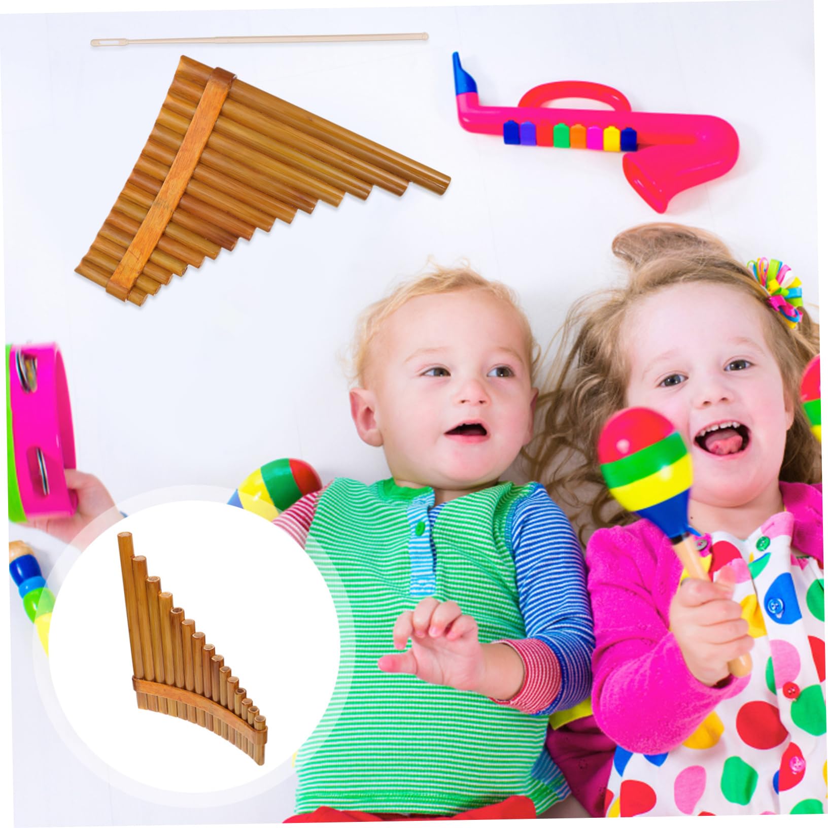 BESTonZON Flauto Di Pan Di Bambù 15 Canne in G, Strumento Musicale Didattico Portatile Per Principianti e Professionisti, Design Ergonomico Per Mano Destra, Adatto a Esibizioni e Pratica Scolastica