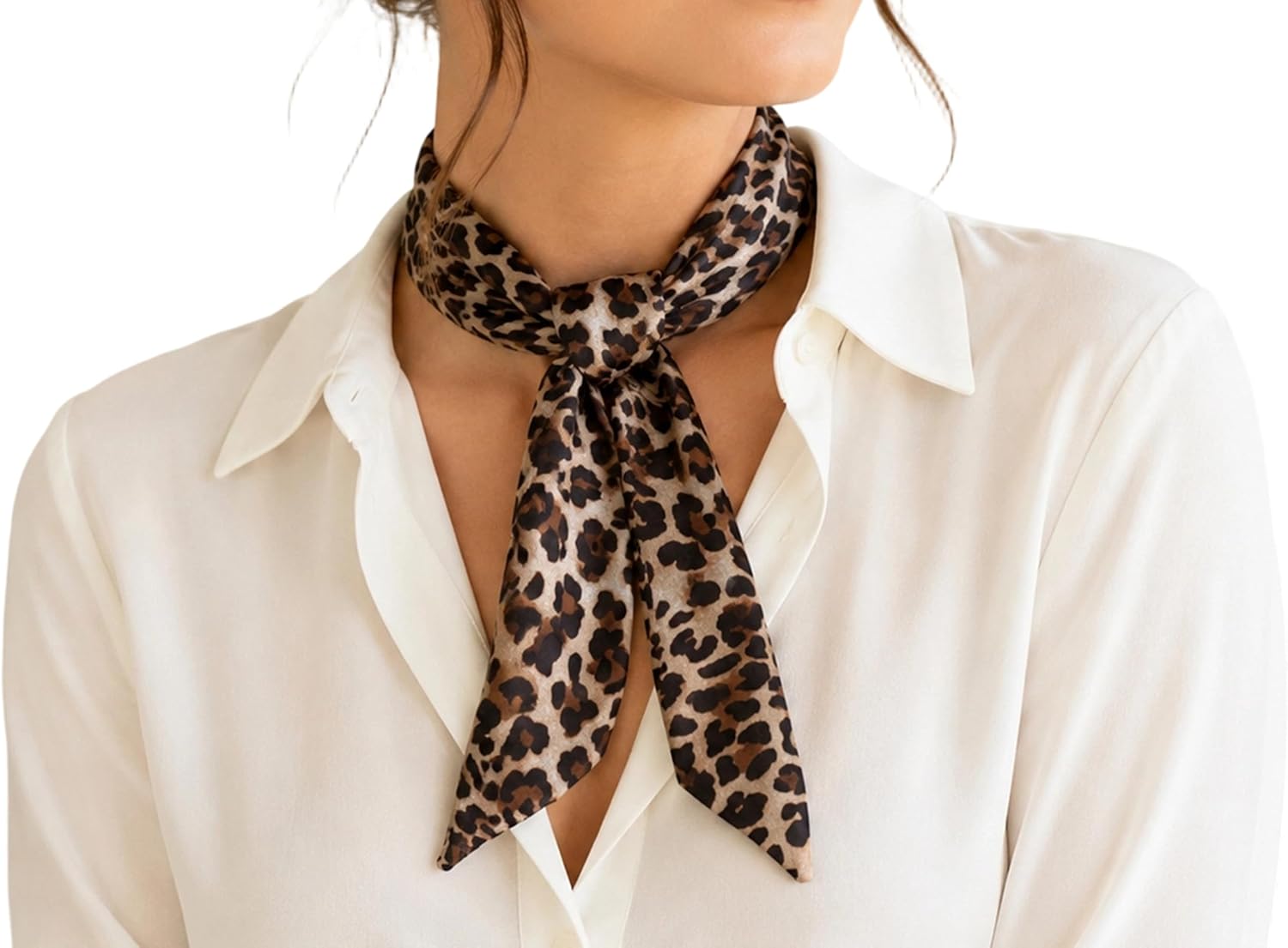 Fashion Leopard Print Scarves for Women Lightweight Neck Bag Hair Headscarf thumbnail
