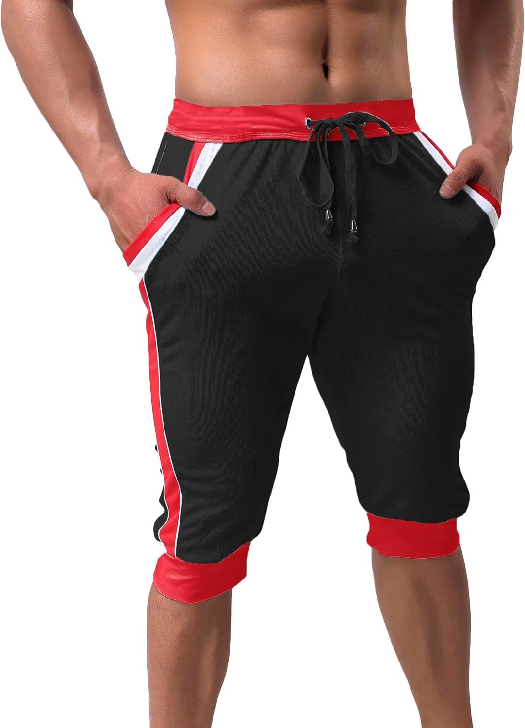 Knee length sweatpants mens Clearance