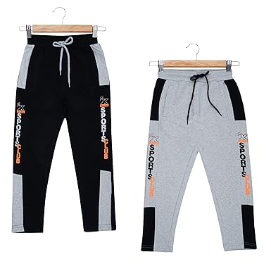 Regular Fit Boys Casual Track Pant - Pack of 2 (2KBP01_2C)