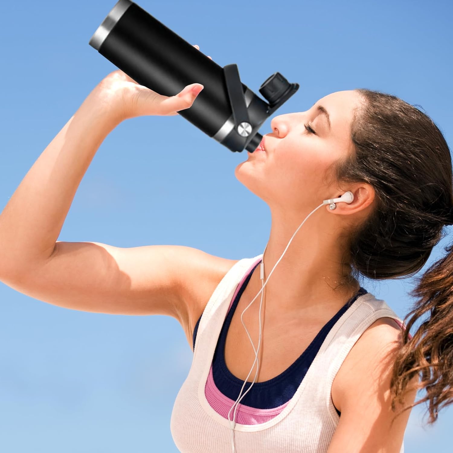 Screw Top Lid for Yeti Rambler 12 18 26 36 64 oz Bottle,Screw Top with Handle and Leak Proof Lid with Yeti Rambler Water Bottle Top Accessories - Image 3