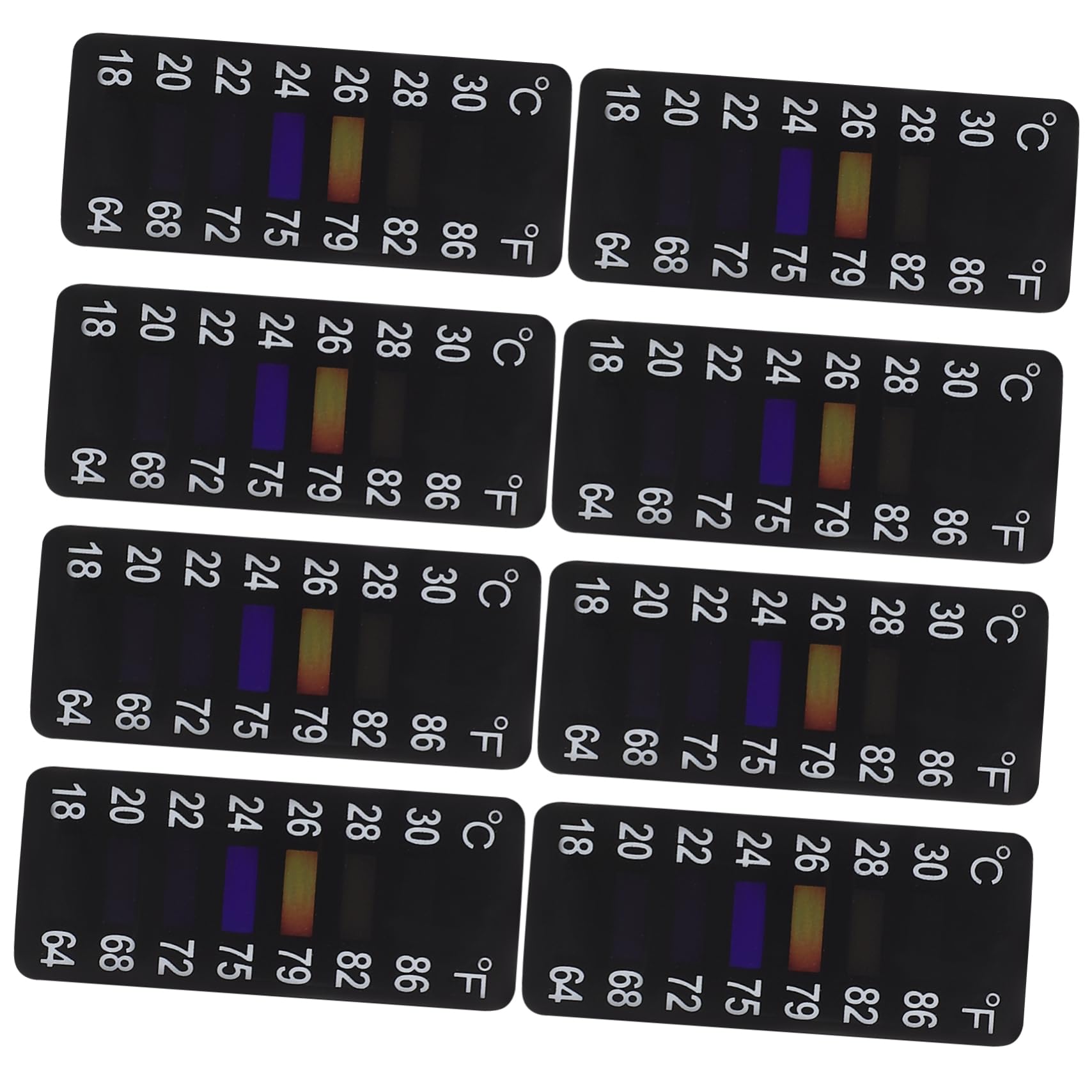 DECHOUS 8pcs Brewing Thermometer Sticker Strips for Tank Self-Adhesive Temperature Thermometer for