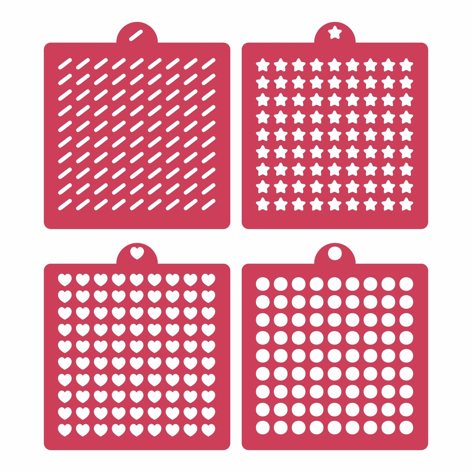 Photo 1 of 1 Pack Reusable Royal Icing Sprinkle Stencils Gem Glitter Stencils Bakery Stencil Template Set for Cookie Cake and Cupcake,Crafts DIY Tumblers Reusable Glitter & Gem Templat
