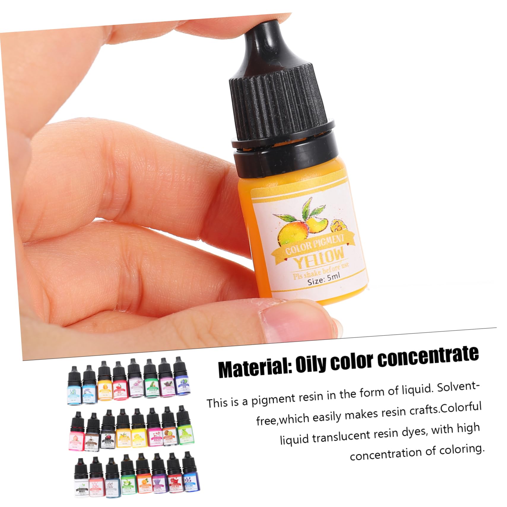 STOBOK 24 Tóner epoxi tinte de resina líquida pigmento en polvo de mica color epoxy resina epoxica pigmento artesanal epoxi pigmento de resina epoxi concentrarse Material cristal teñir