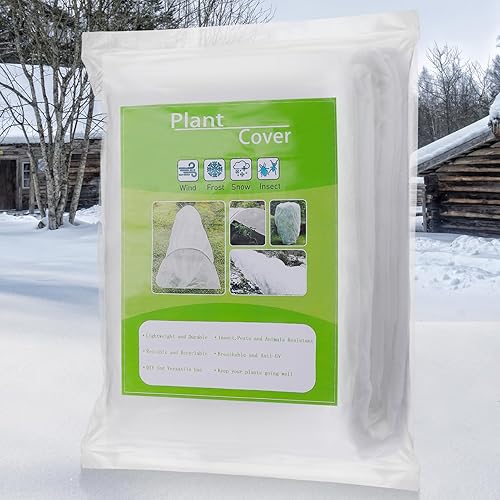 Alphatool Cubiertas para plantas con protección contra la congelación 10 pies x 30 pies, tela transpirable no tejida a prueba de heladas, cubierta