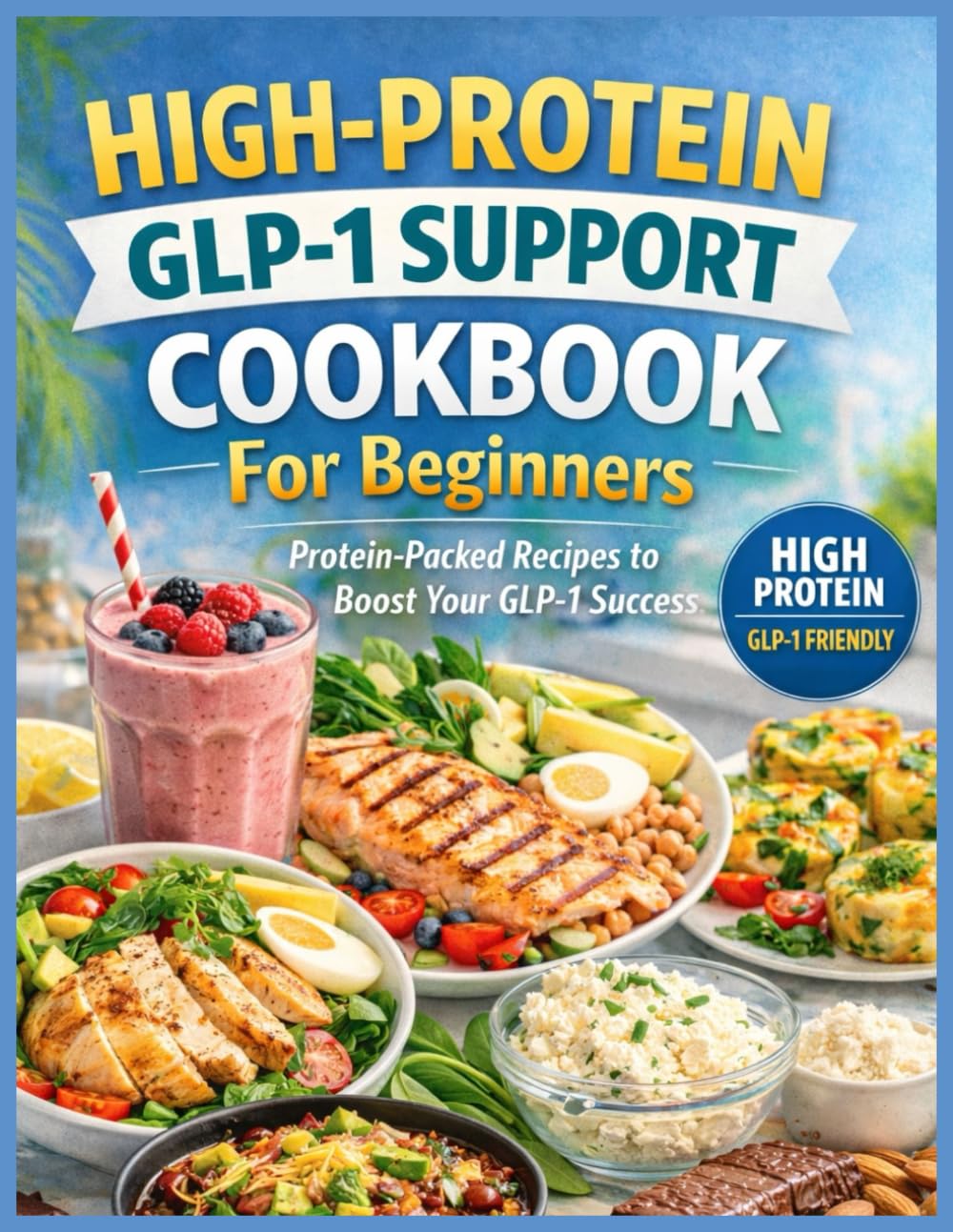 High-Protein GLP-1 Support Cookbook For Beginners: Beginner-Friendly Low-Carb, GLP-1 Support Plan with Easy Recipes for Weight Loss, Stable Energy, and Smart Portion Control