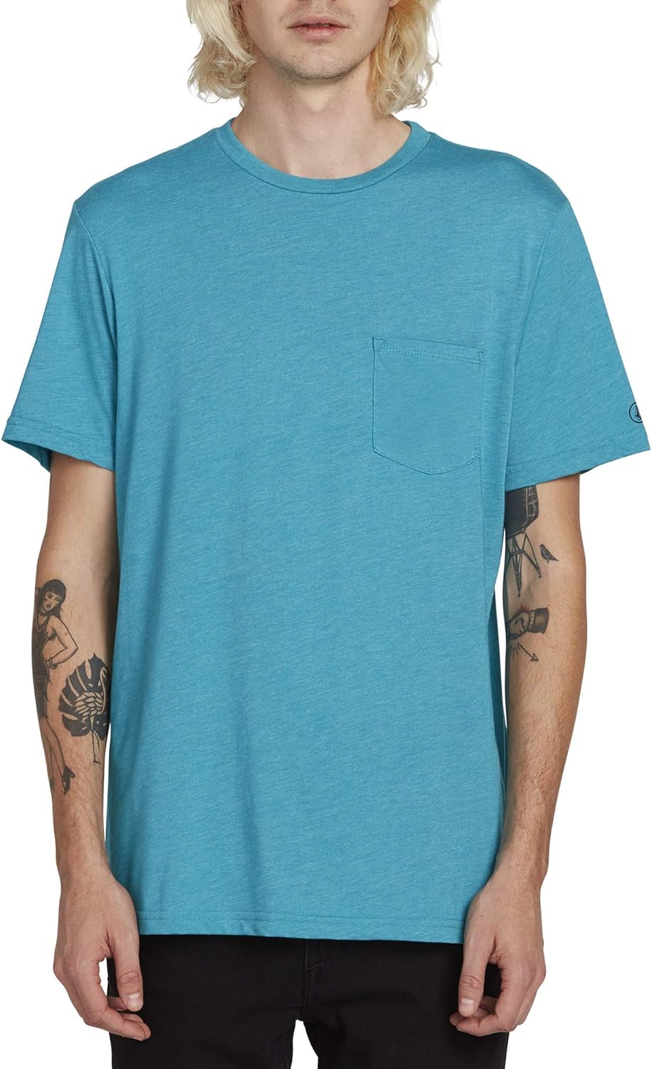 Volcom Men's Solid Heather 3/4 Sleeve Raglan Shirt