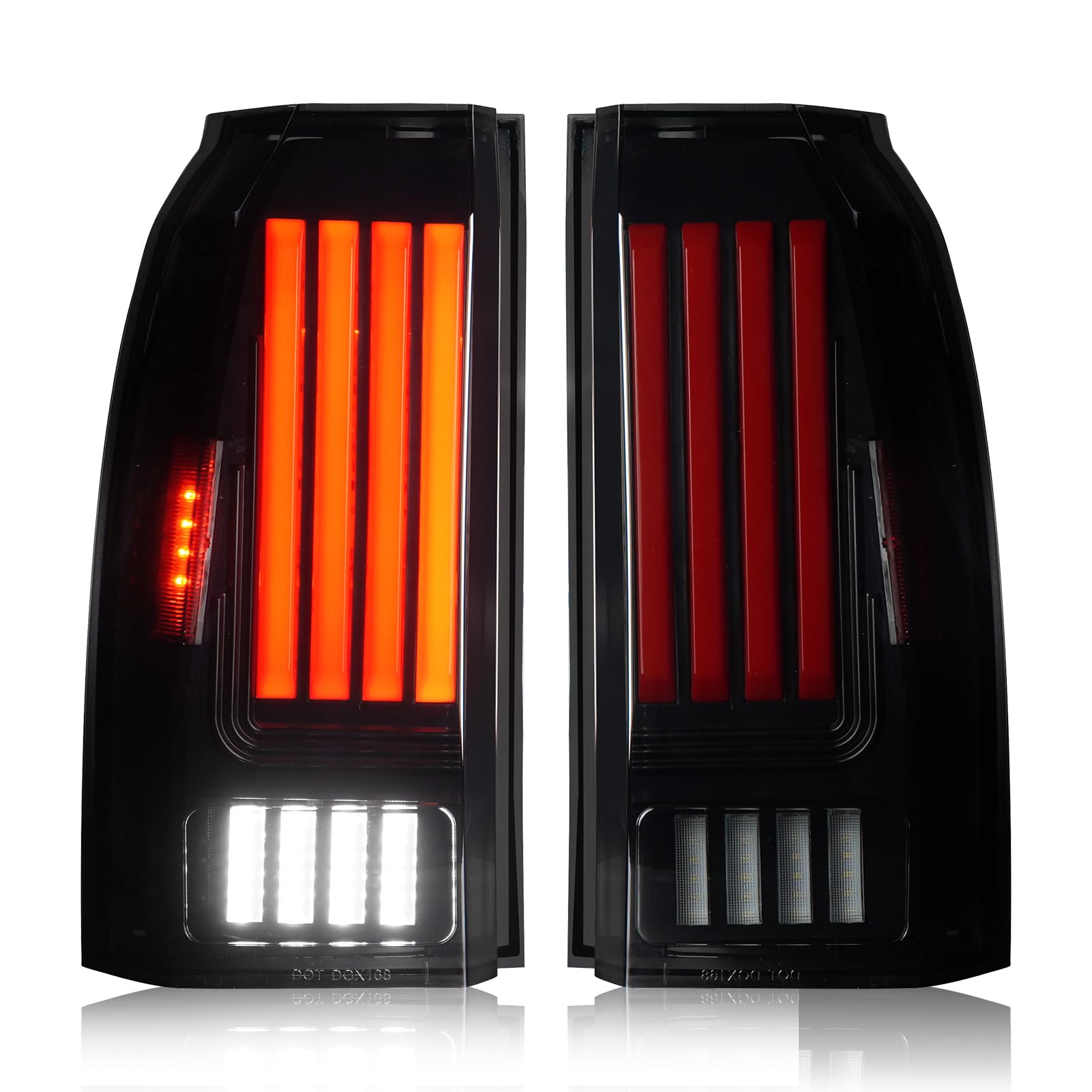 Cenfeild Tail Lights Assembly Compatible with GMC Yukon and Yukon XL 2015-2020 Taillights, LED Tube Rear Brake Lamp Taillight Assembly, Black Housing