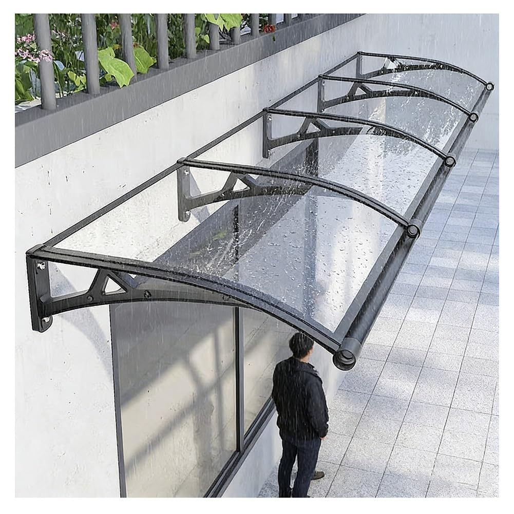 GJMSSMY Aluminum Door Awning Canopy, UV Protection, Rain & Snow Shield, 60x240cm, Durable Polycarbonate Cover, Entryway Awning for Home, Stylish Outdoor Shelter
