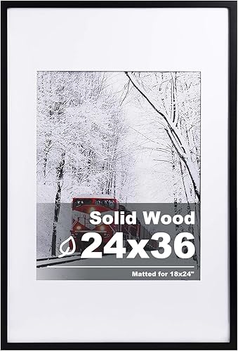 Vista 747 de Egofine Portarretratos de 9 x 12 pulgadas hecho de madera maciza con plexiglás, fotos de 5 x 7/6 x 8 con paspartú o de 9 x 12 pulgadas sin paspartú