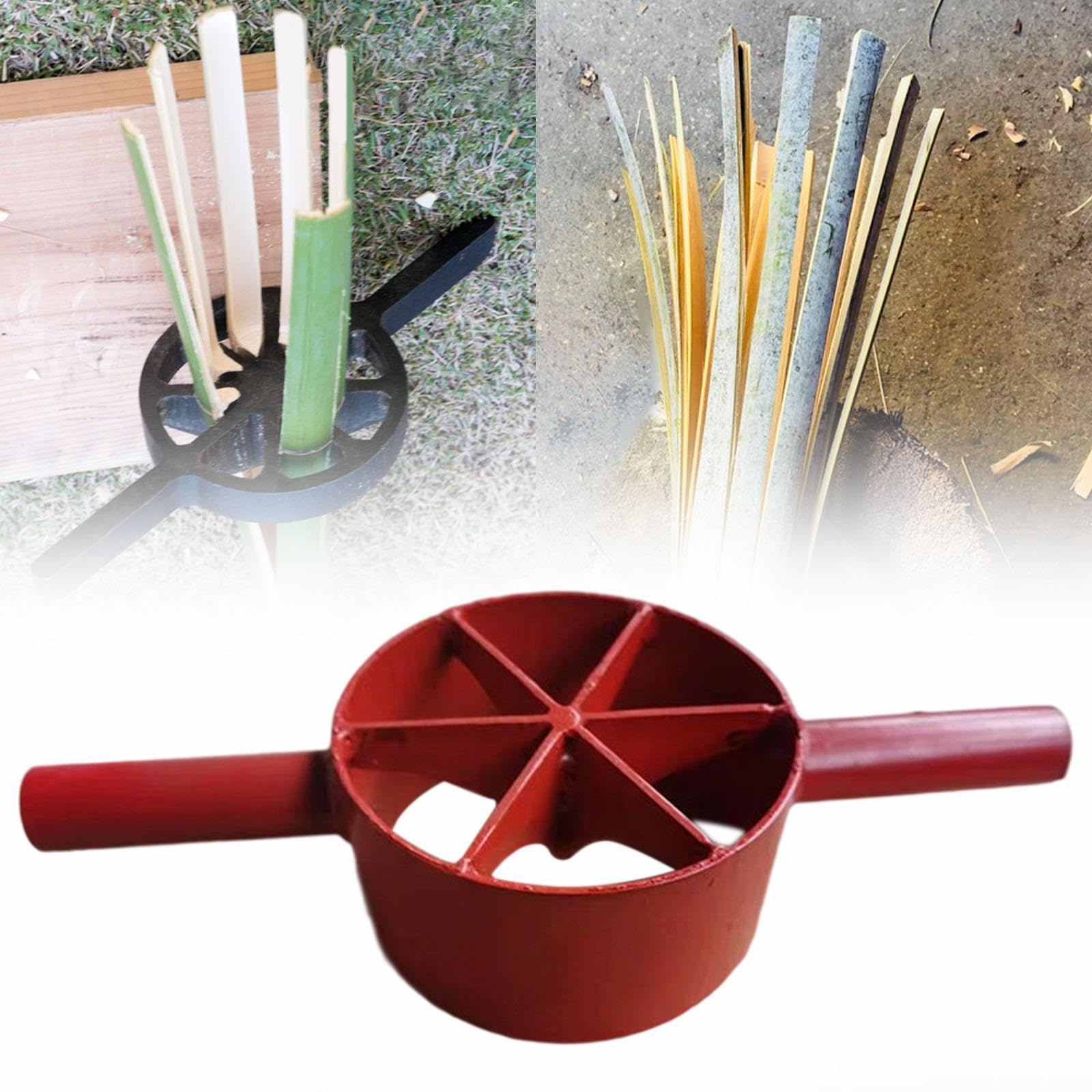 Sharplace Machine à Fendre Le Bambou Manuelle, Séparateur de Bambou en Acier Inoxydable, Outil Séparation Manuel Fendeur, Outil Manuel Robuste pour Le Jardin, Le Lieu Travail et La Maison, 6 Couteaux