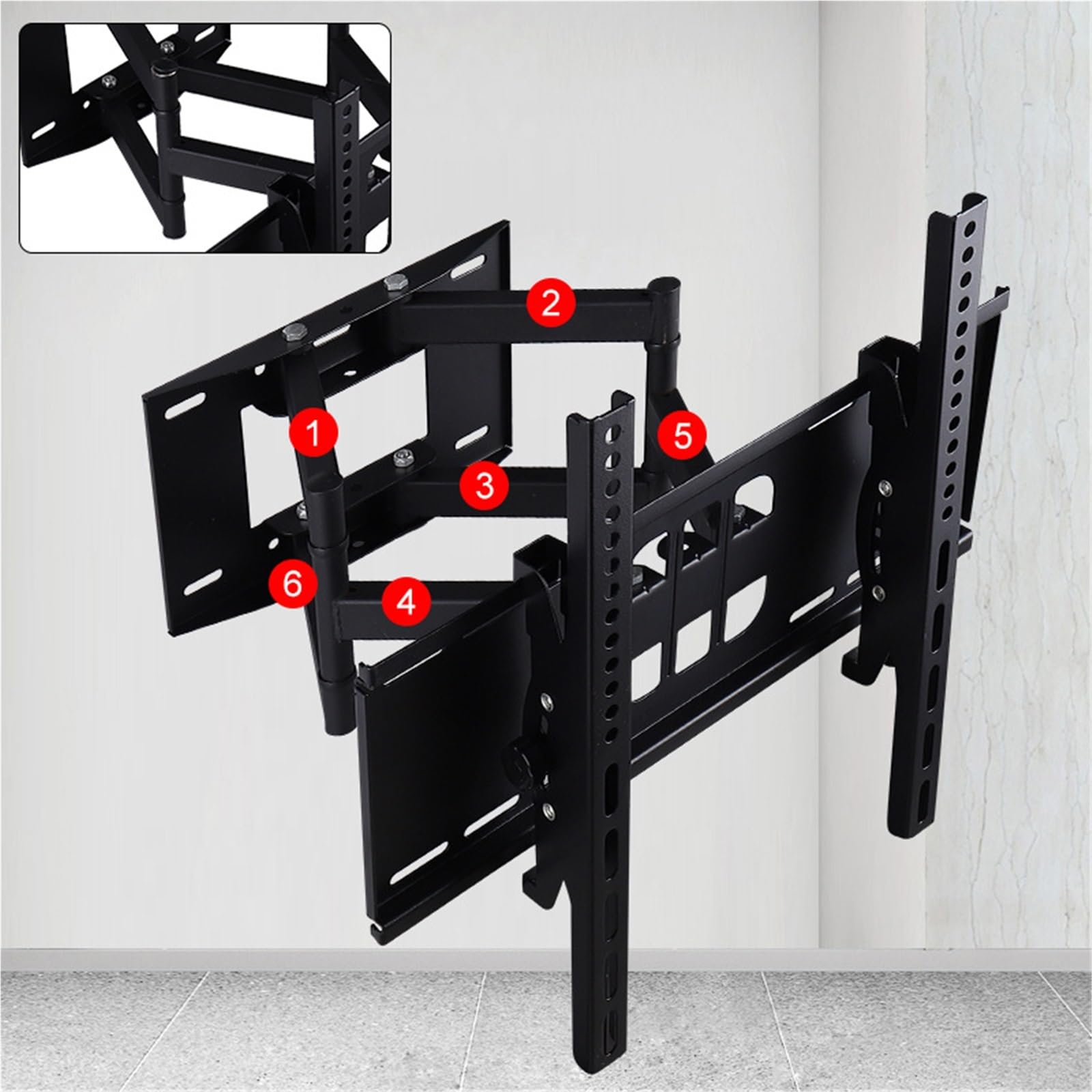 Staffa TV, Supporto Da Parete Per TV A Movimento Completo Per 26 A 55 Pollici. Staffa Televisiva Estensibile Girevole Articolata per lo schermo