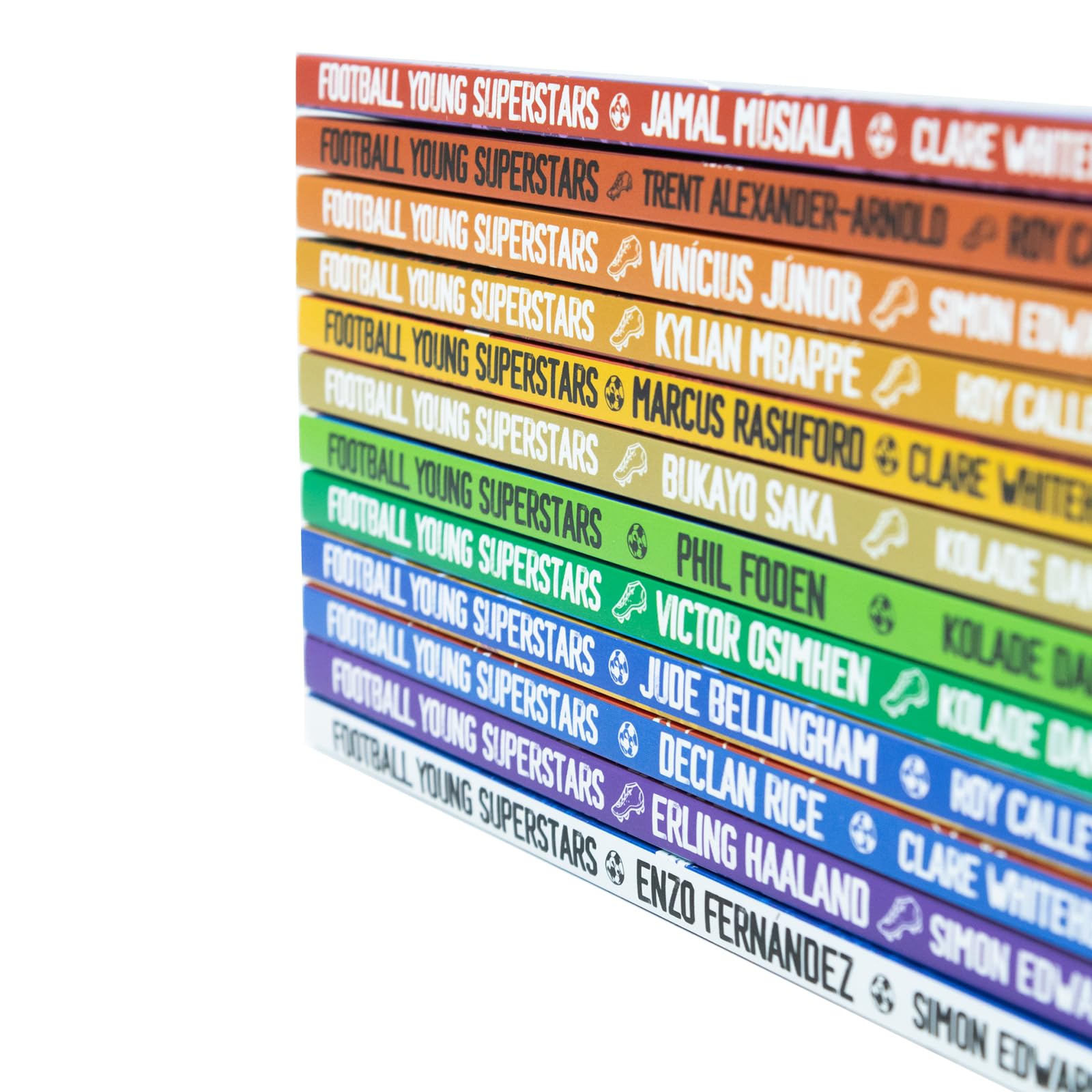 Football Young Superstars 12 Books Box Set: (Jude Bellingham, Marcus Rashford, Phil Foden, Bukayo Saka, Kylian Mbappe, Erling Haaland)