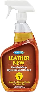 Farnam Leather New Easy-Polishing Glycerine Saddle Soap and Leather Saddle Cleaner, Protects and Preserves Leather, Clean...