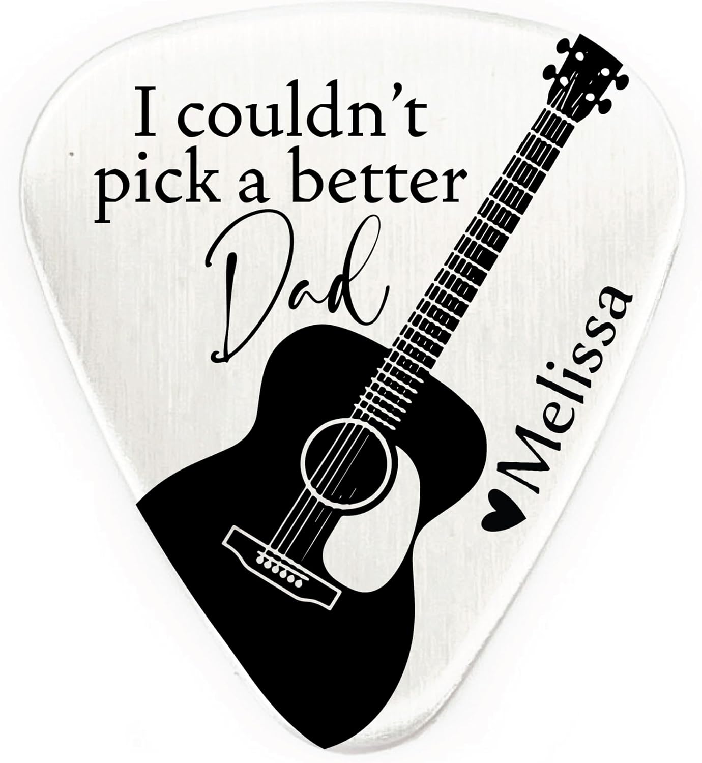 SM Design Personalized for Dad Guitar Pick Couldn't Pick A Better Dad Guitar Pick for Dad Gift Birthday Gift Personalized Names for Dad Stocking Stuffer for Dad DAD-Pick