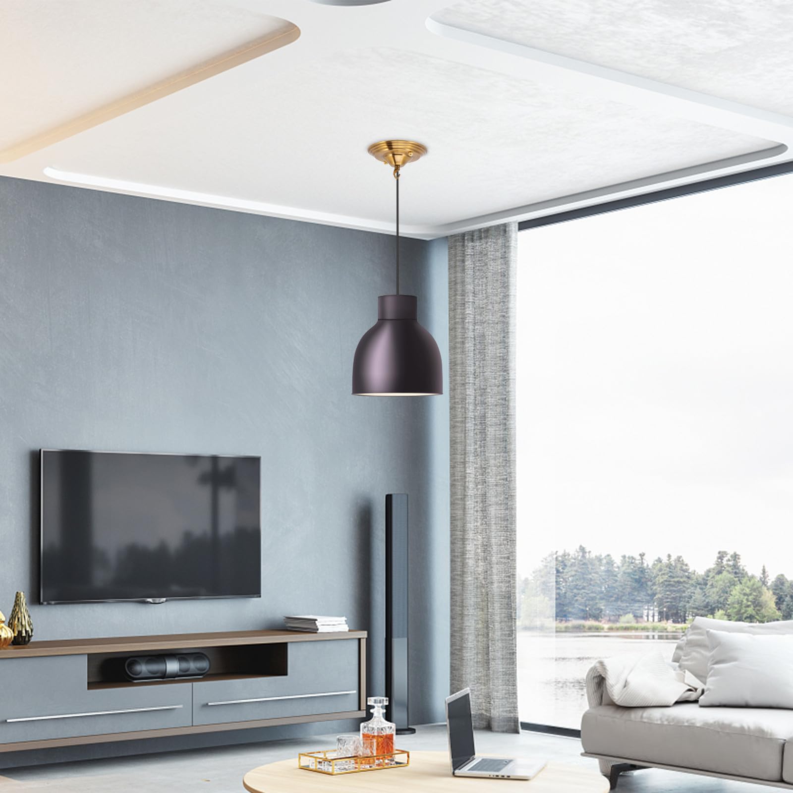 Kronleuchter Baldachin Gold aus Eisen mit 90mm Lochabstand