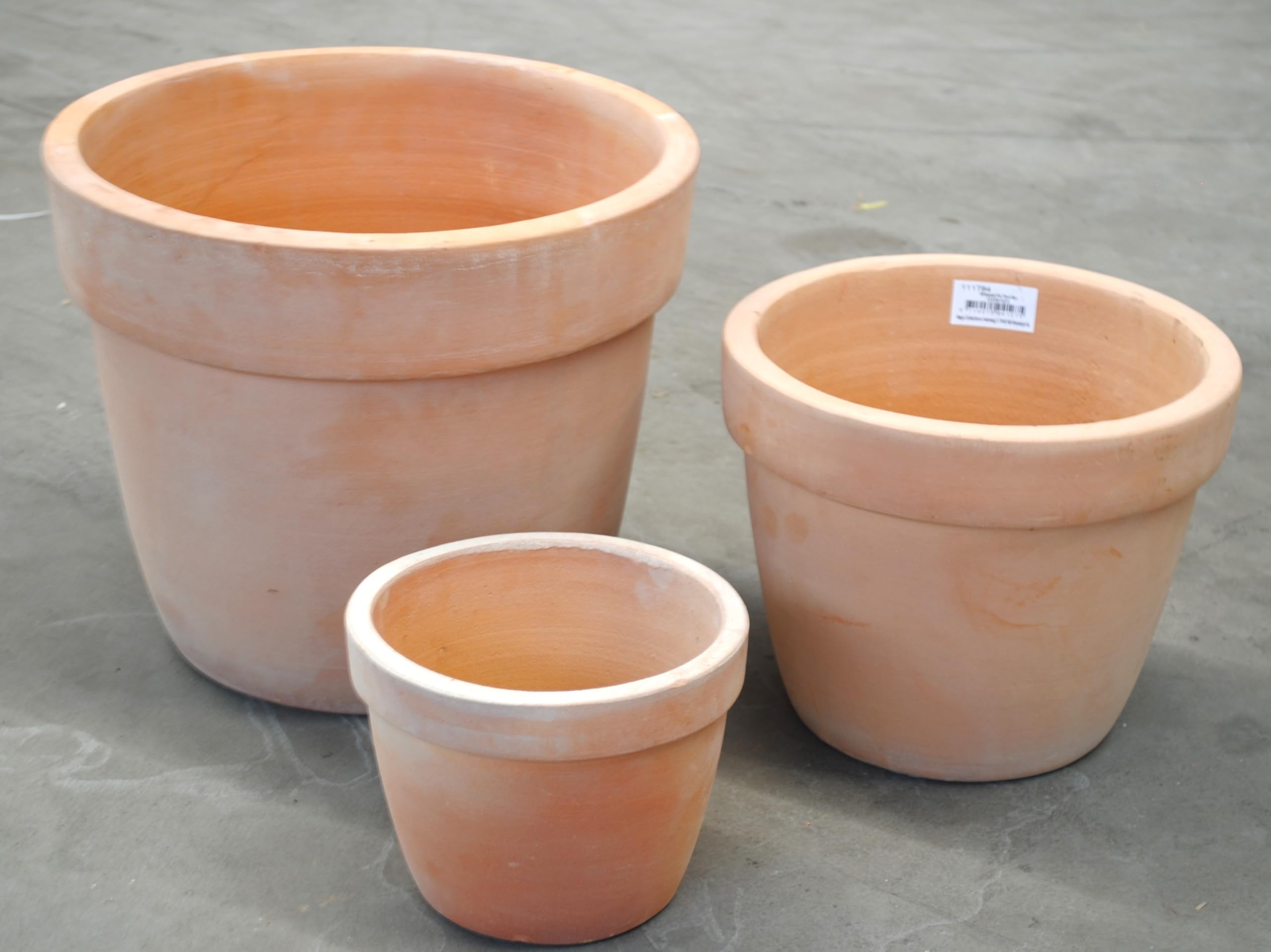 Pflanzkübel,konisch,Rand,Blumentopf,Terracotta hell,frostfest!3 Größen wählbar (38 cm)