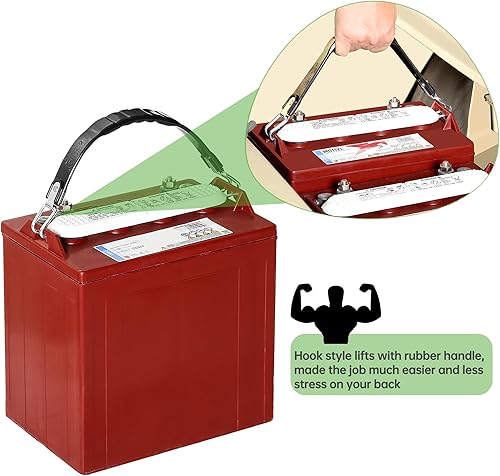 Miniatura 6 de 10L0L Correa de elevación de batería para carrito de golf funciona para baterías de celdas profundas de Troya, correa universal de celda profunda