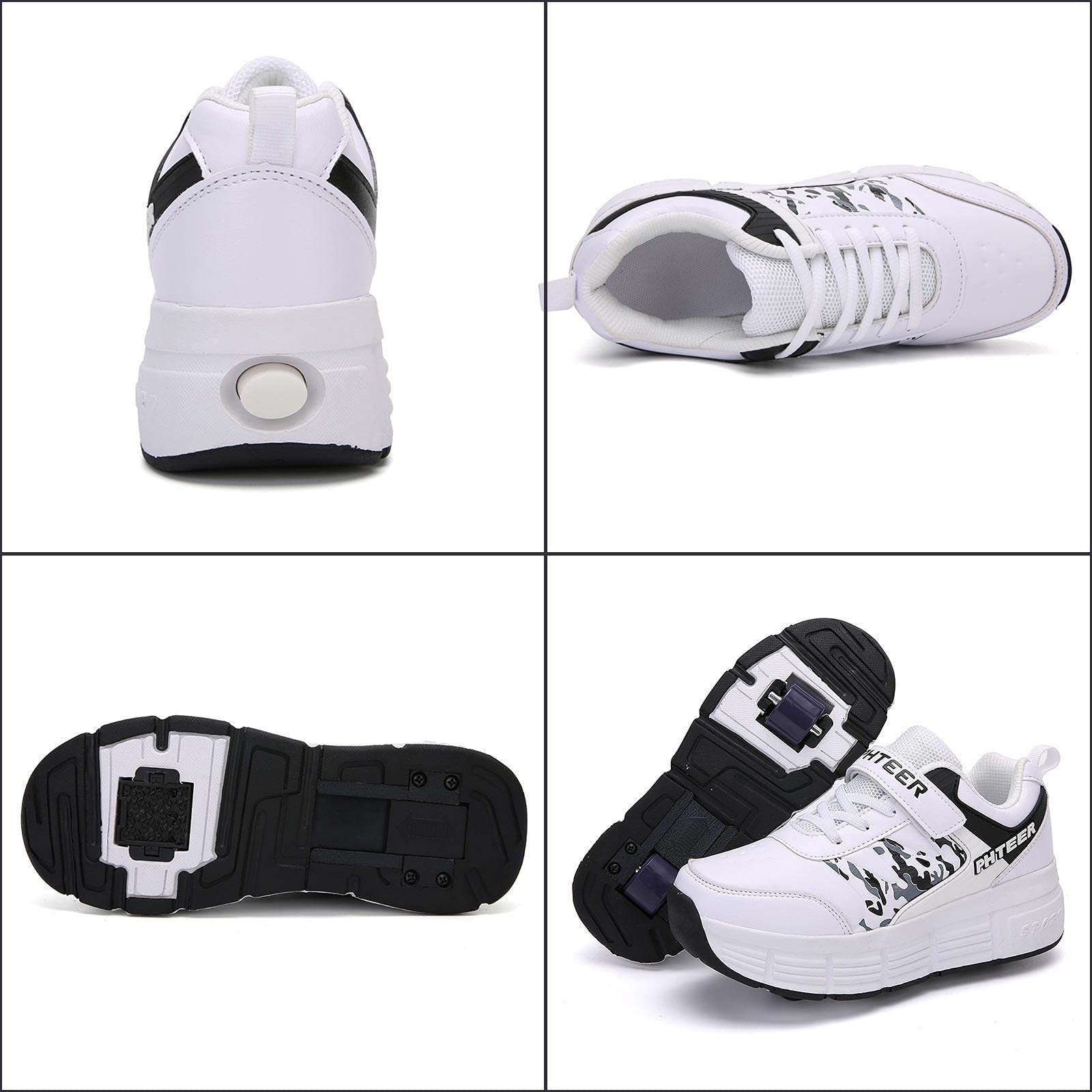 HFCY Scarpe Con Rotelle Per Bambini - Sneaker Con Doppie Ruote Regolabili - Foto 8