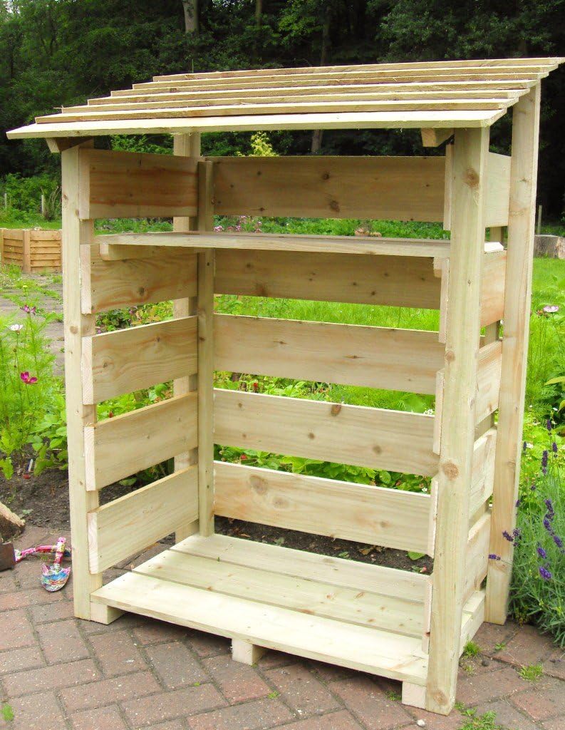 Heavy Duty, Treated, Rustic, HandMade Log Store, Garden Storage