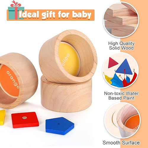 Miniatura 4 de Juguetes Montessori para niños de 1 año, juguetes de madera para el desarrollo de formas y rompecabezas a juego, juego de cosecha de zanahorias,