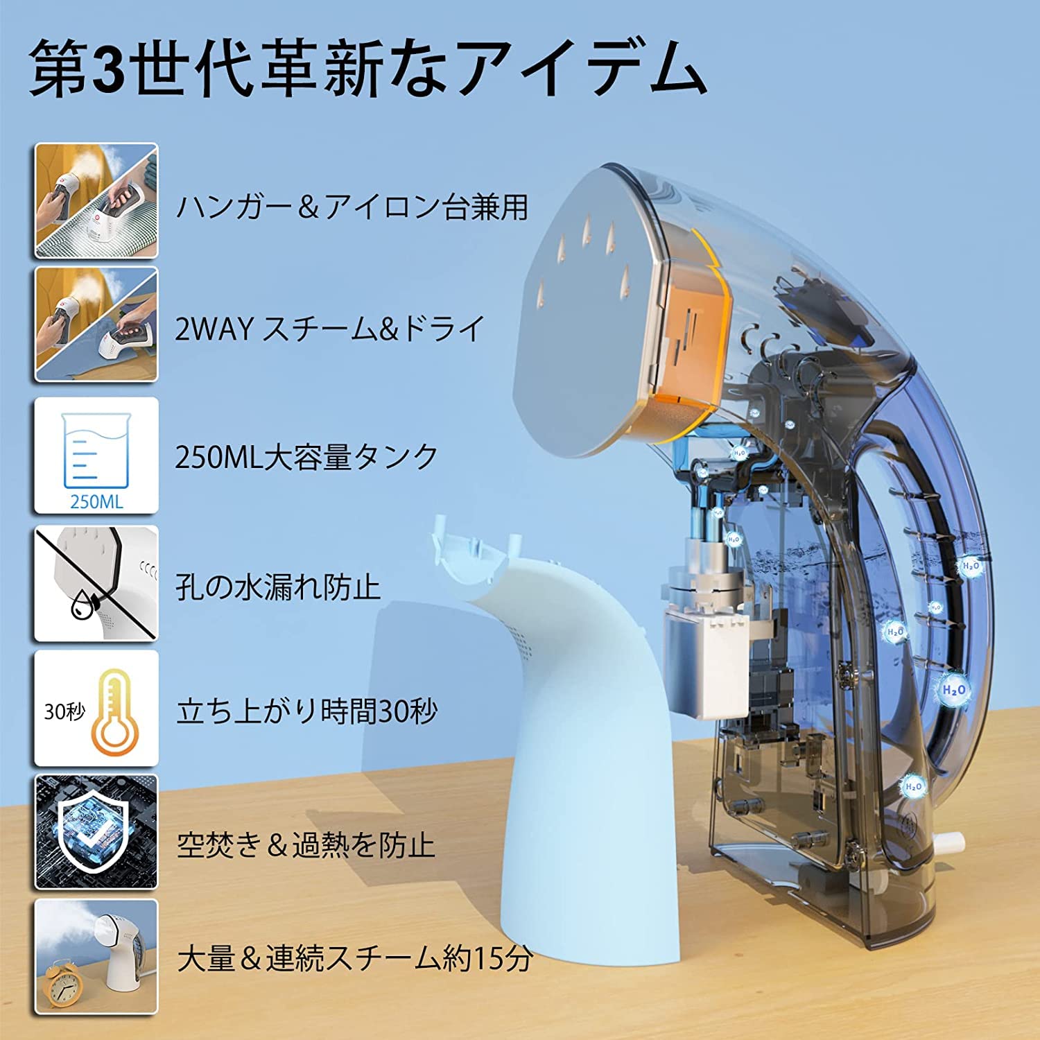 Amazon | スチームアイロン 【第3世代モデル】 スチーマー