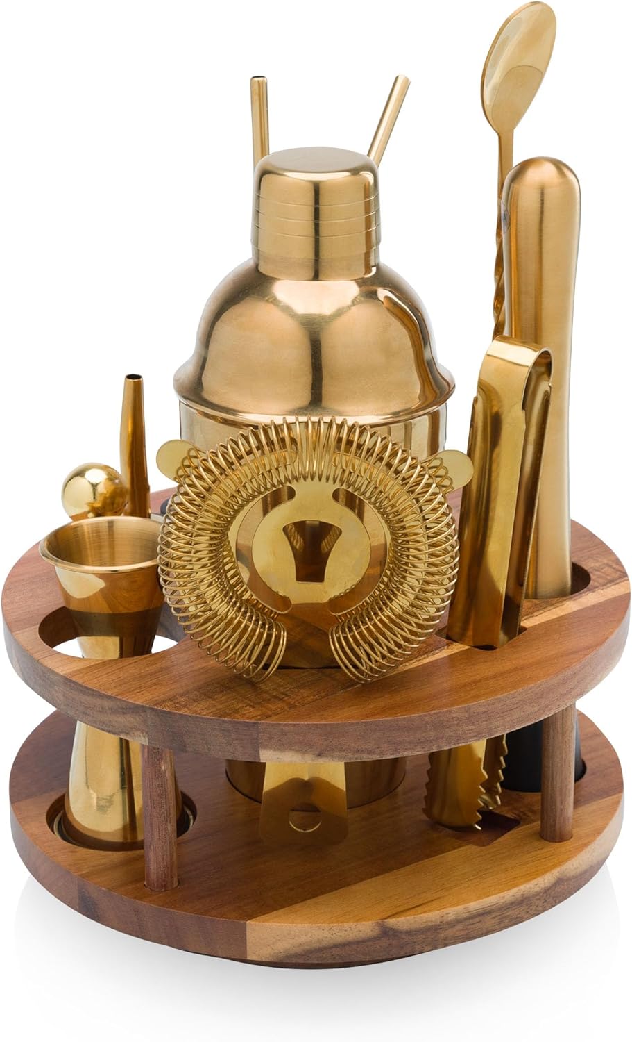 Set de 13 Piezas para Bar Picnic Time Carousel con Coctelera y Lazy Susan