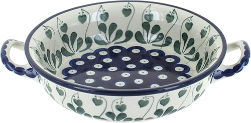 Mini cazuela de cerámica con asas para corral y granero de rosas azules