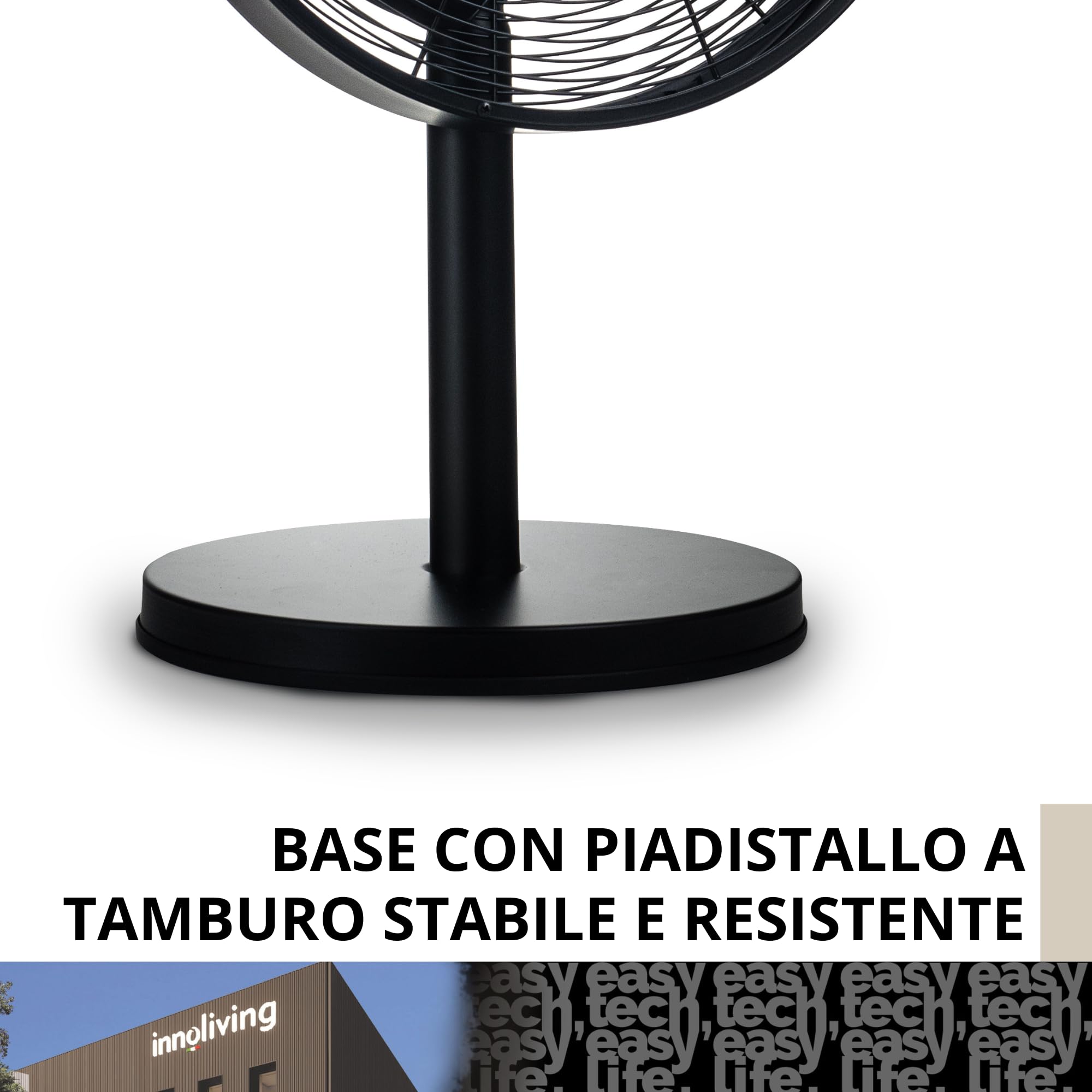 Innoliving ventilatore da tavolo (NERO 45Cm)