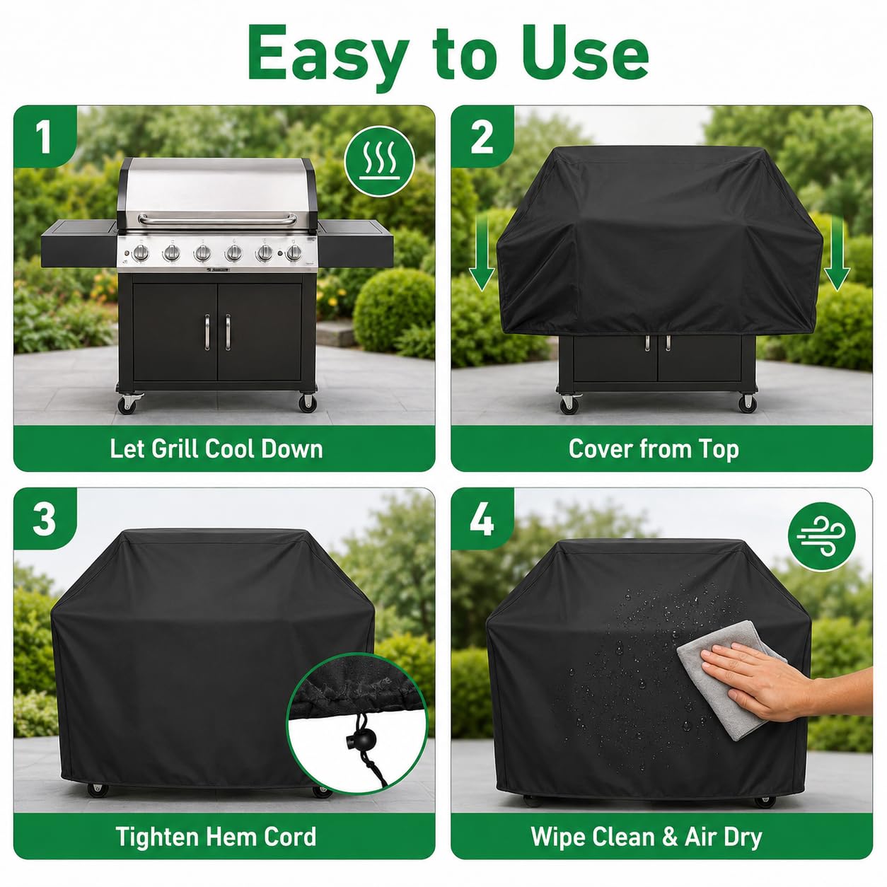 Funda Barbacoa para Campingaz El Prado/Figari 2012-2014, 210D Oxford Cubierta BBQ de Parrilla, Exterior Impermeable Protección UV Anti-Viento con Cordón
