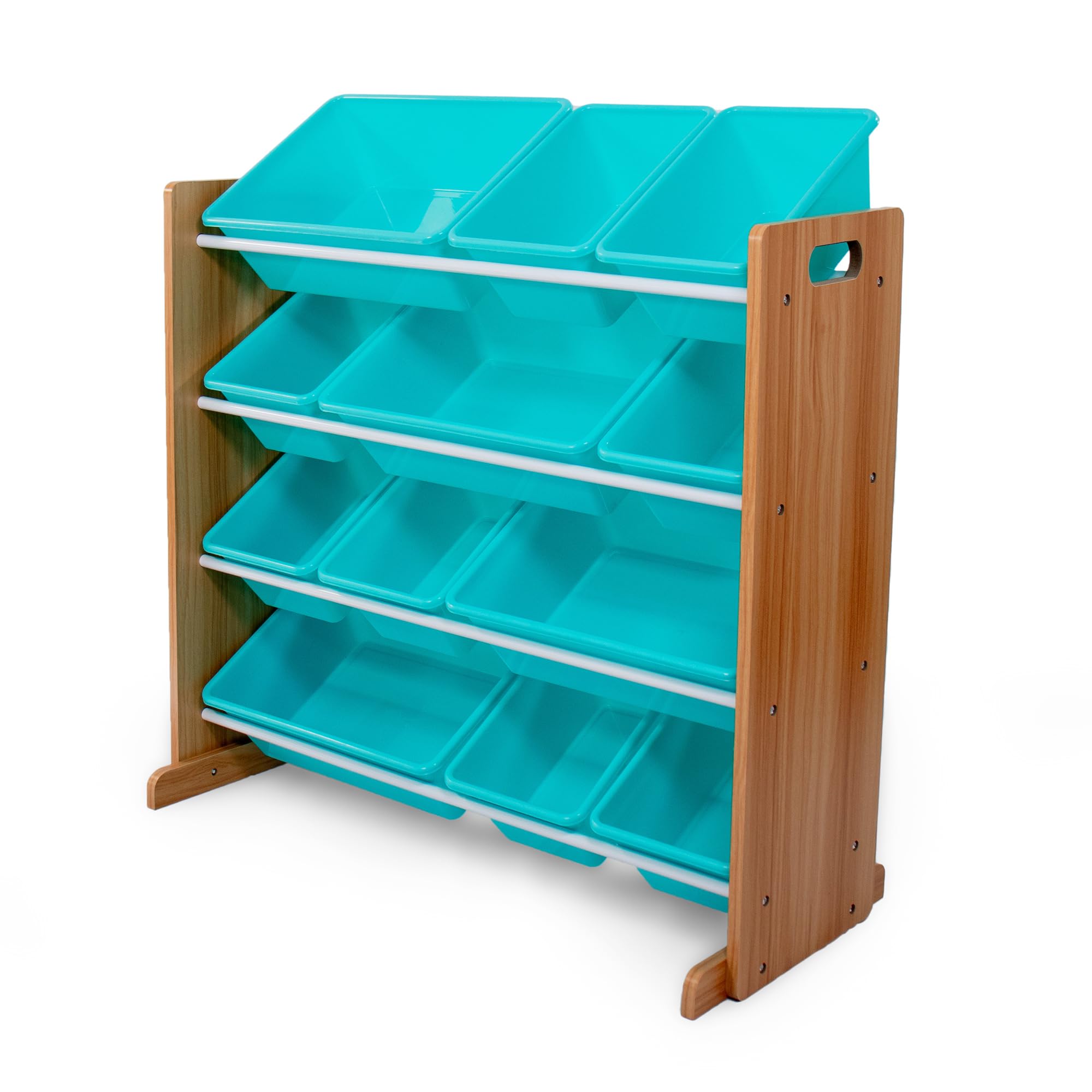 Humble Crew Kids Toy Organizer with 12 Bins, 4 Tier Storage for Playroom