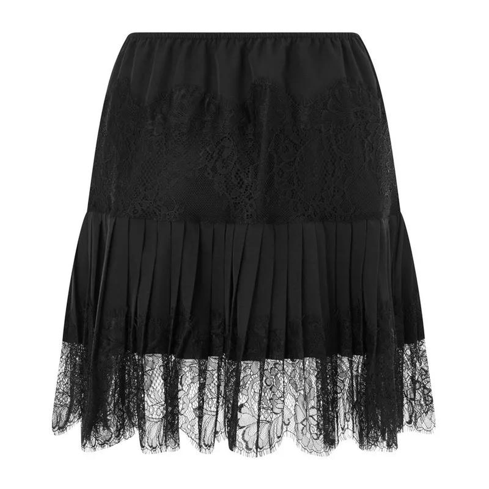 Gonna Lunga Donna Donne Mini Gigine in Pizzo Fashion Abiti Estivi Summer Streetwear-Nero-l