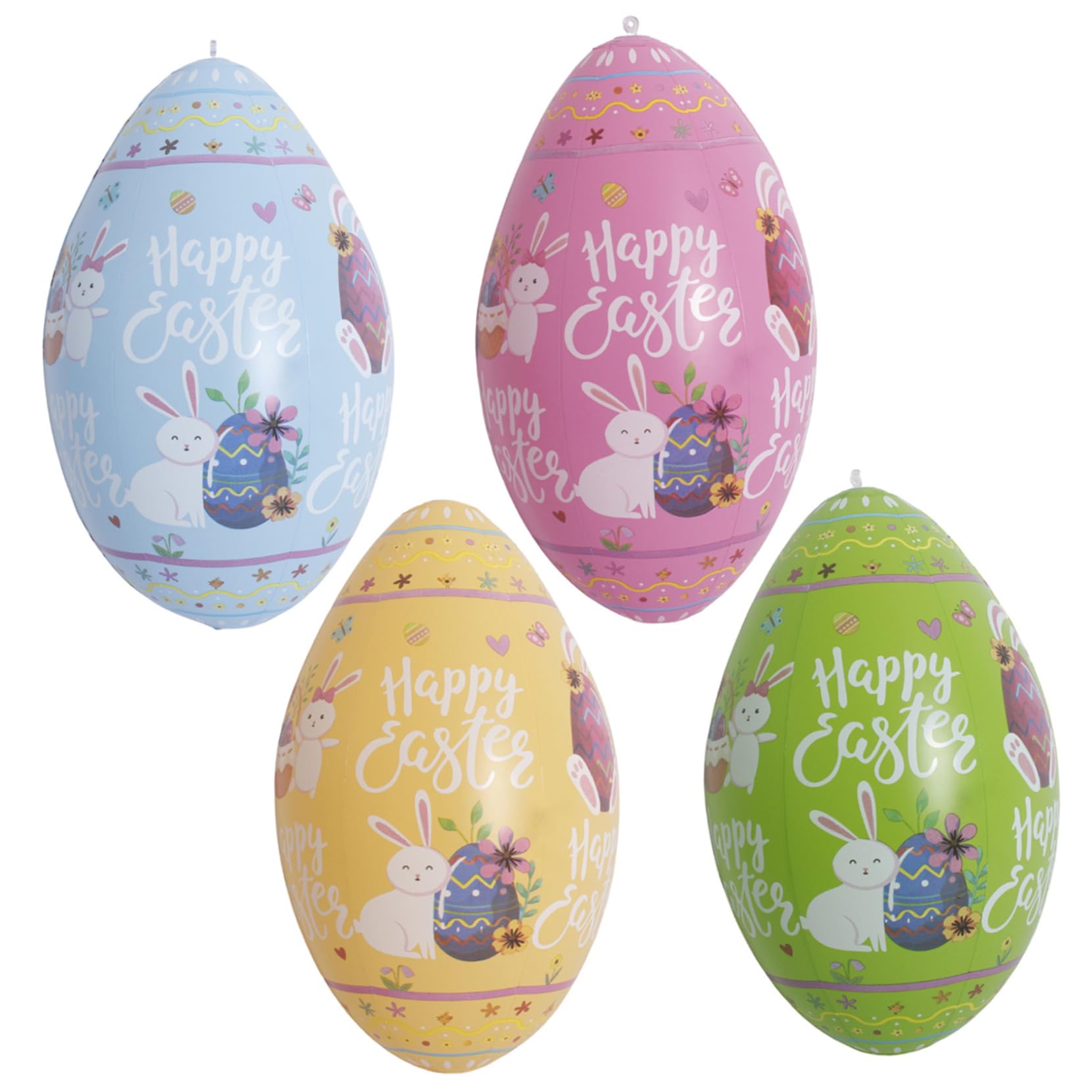 Œufs de Pâques gonflables en PVC (lot de 4) pour déco de jardin