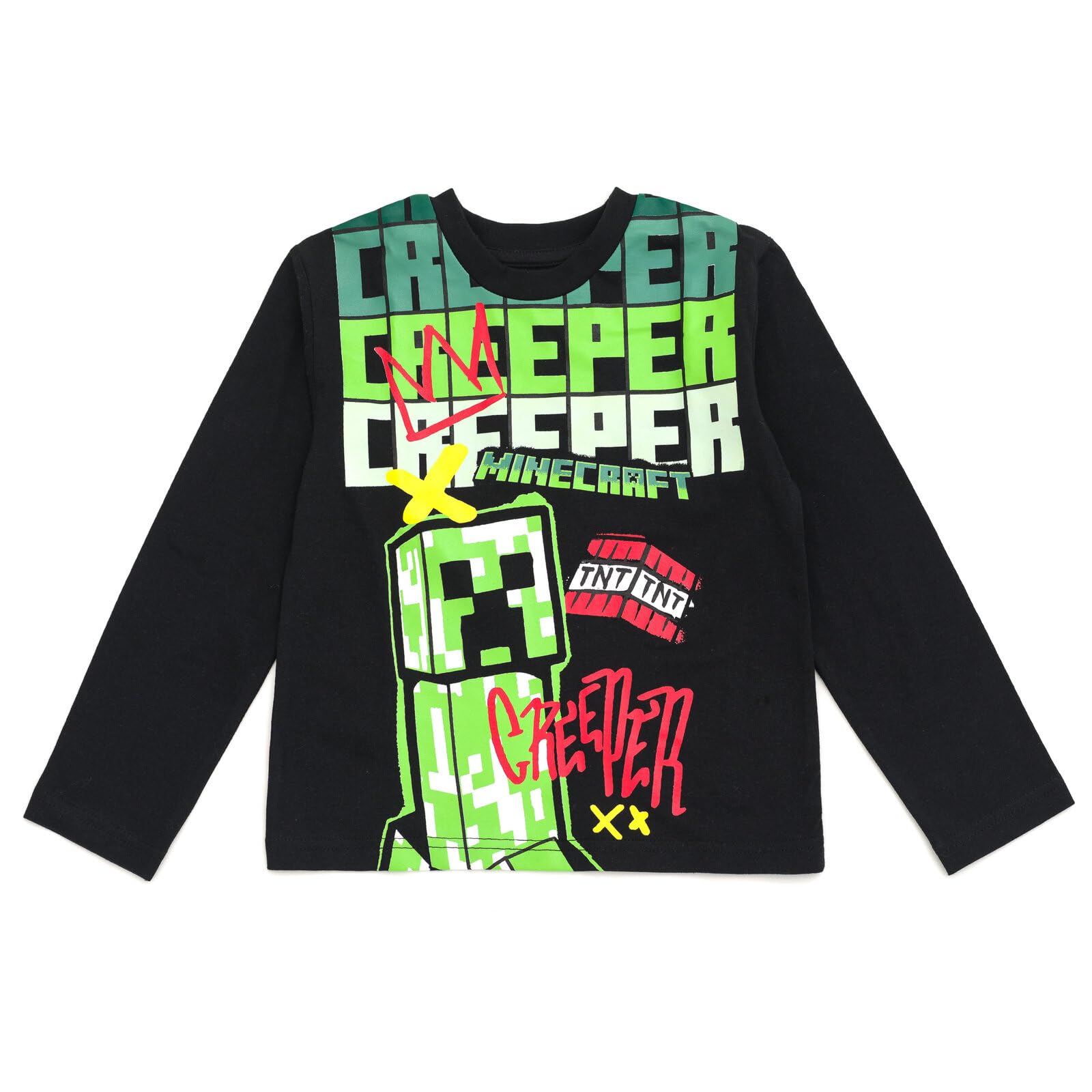 Minecraft T-Shirt und Fleece-Jogginghose, Outfit-Set für kleine Kinder bis große Kinder, Größen 32-46-48