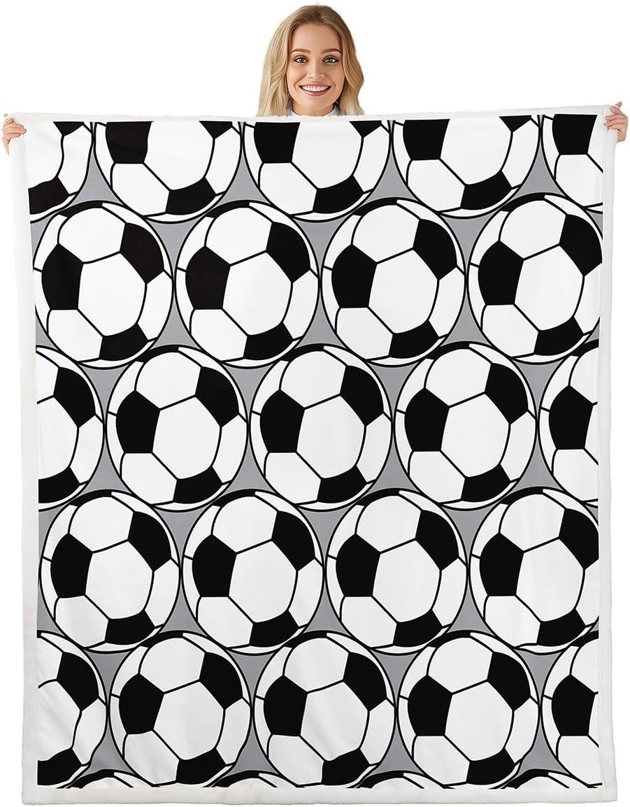 Feelyou Tennis Fleece Blanket Kids Sports Theme Sherpa Throw Blanket 3D Ball Pattern Plush Blanket for Girls Boys Lightweight Fuzzy Blanket Queen 90"x90"