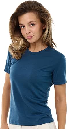 Merino.tech Merino Wool Shirt Women - 100% Superfine Merino Wool Short Sleeve Base Layer