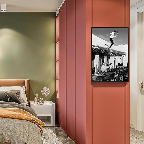 Miniatura 6 de Moderno arte de pared de esquí en blanco y negro, retro, para invierno, esquiar, pósteres de lona de los años 70, pintura para sala de estar,