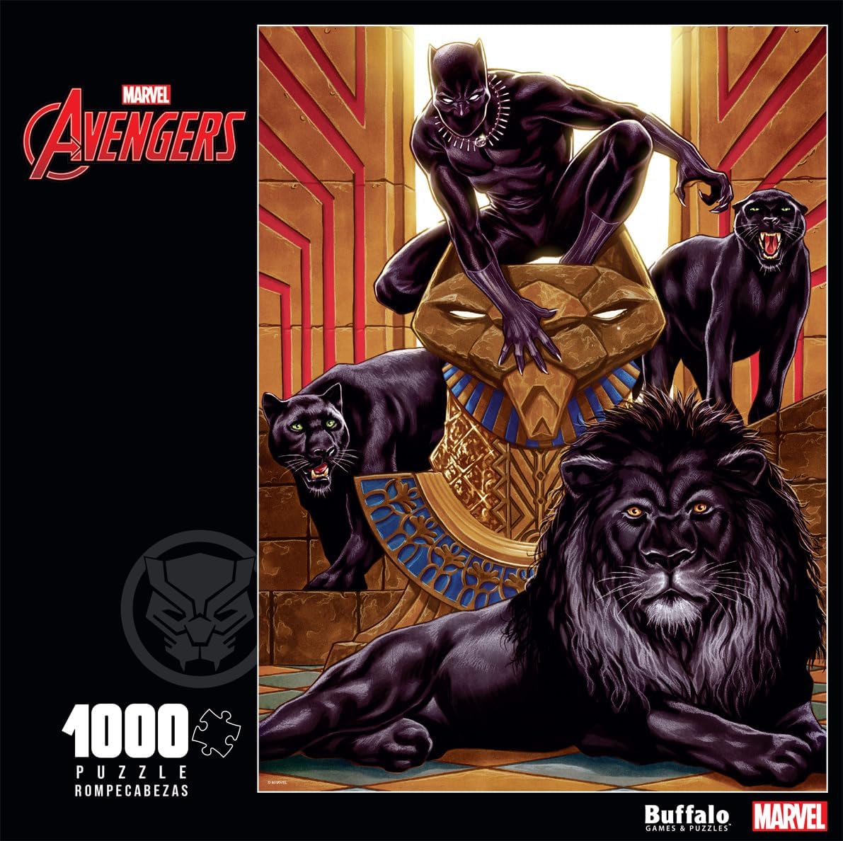 Buffalo Games - Marvel - Black Panther (Vol. 6) #1 Variant - 1000 Piece Jigsaw Puzzle for Adults -Challenging Puzzle Perfect for Game Nights - Finished Size is 26.75 x 19.75 – Precision-Cut Pieces