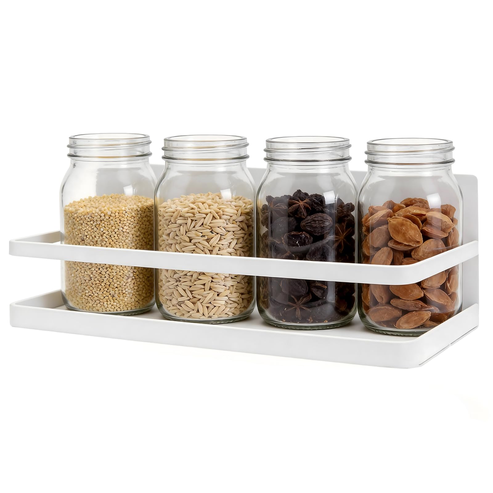 BOLITE Magnetic Spice Rack, Seasoning Rack, Magnetic Storage, Refrigerator and Washing Machine, Storage Rack, Shelf, Multipurpose, Easy to Install, Steel, Compact Design, Space Saving, Size: 9.8 x 3.6