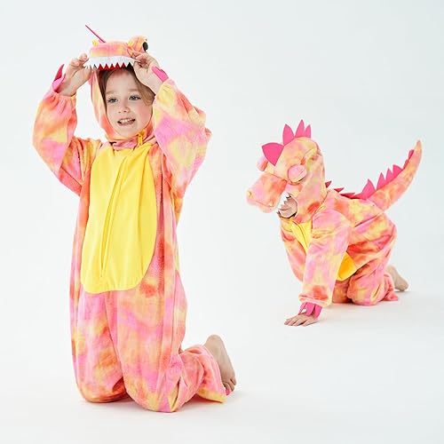 Miniatura 3 de DearSun Disfraz de dinosaurio T-Rex para niños, disfraz de dinosaurio con capucha