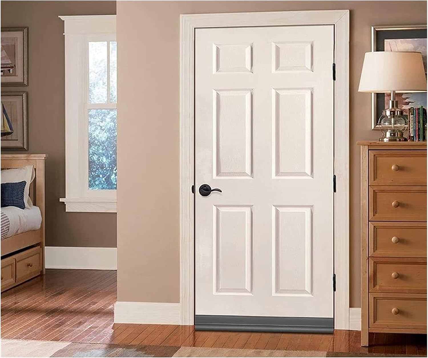 36 Inches Door Draft Stopper- Adjustable Door Draft Stopper Under Door Seal Blocker Window Breeze Blocker Reduce Noise Windproof Water Proof (Color : Grey)