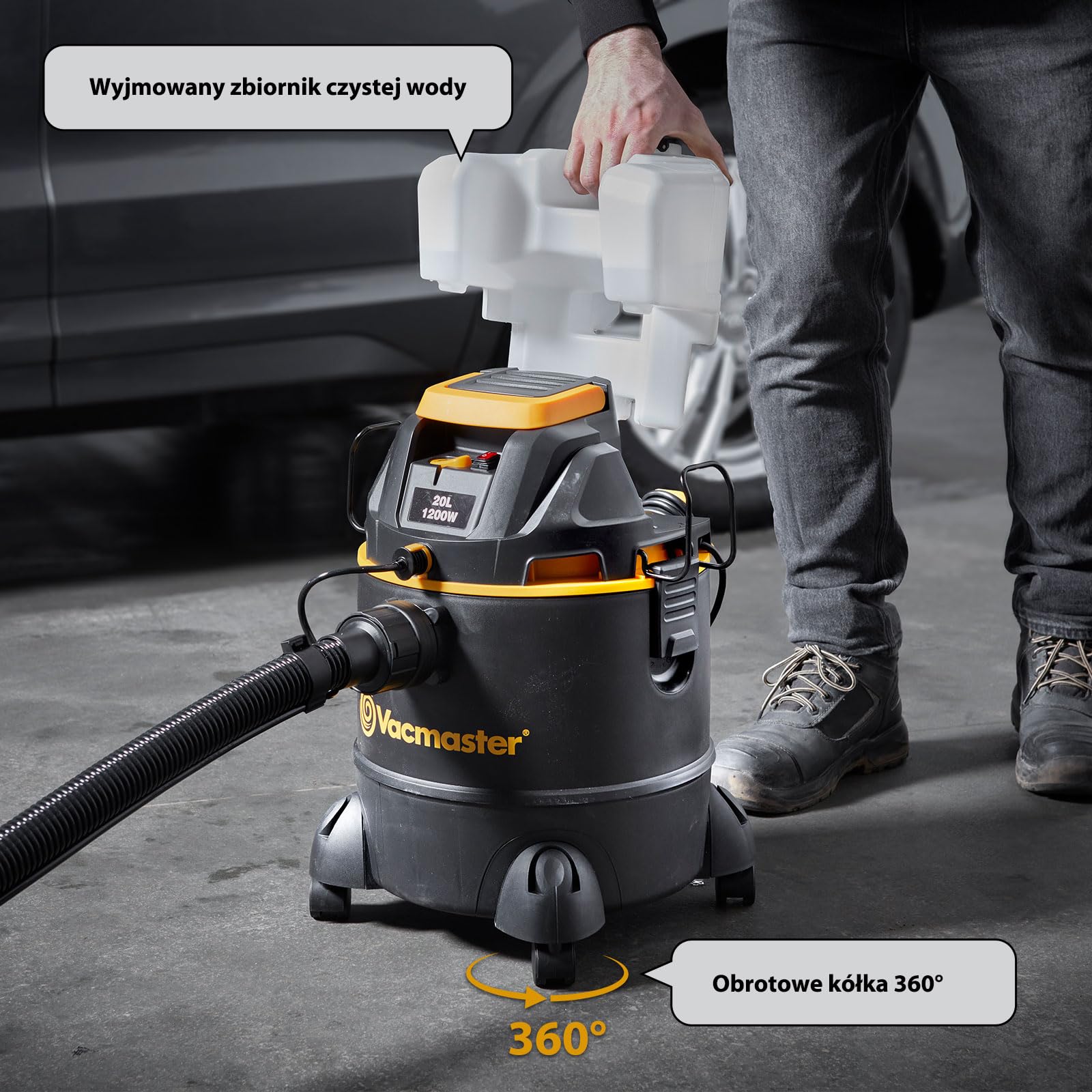 Vacmaster Odkurzacz Piorący 3w1 Mokro-Sucho z Podwójnym Zbiornikiem